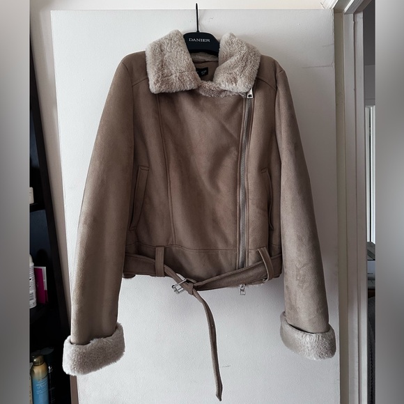 Topshop Faux Fur Tan Jacket - Picture 3 of 6